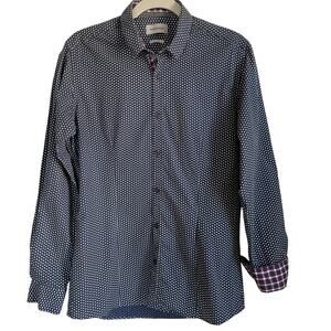 Father & Sons Men's Button Up Shirt Mixed Patterns Sz M Long Sleeve Blue Preppy